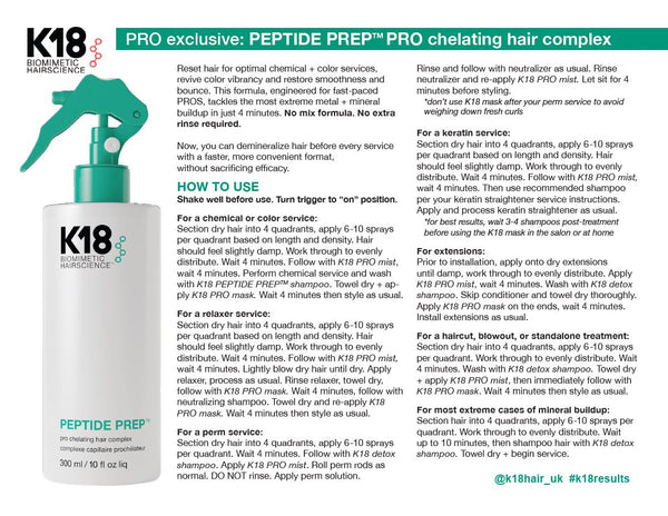 Hot K18 PEPTIDE PREP PRO CHELATING HAIR COMPLEX